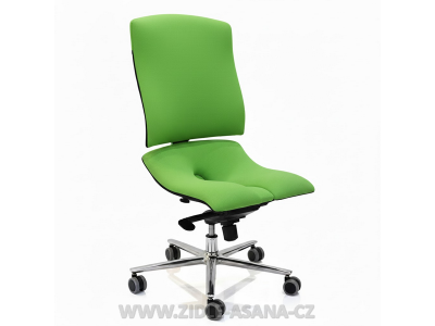 Ergonomická židle Ásana Steel Basic Textil, Lime Green